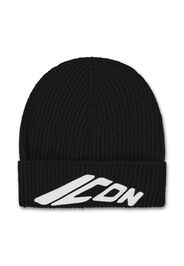 DSQUARED2 KIDS logo-embroidered beanie - Black