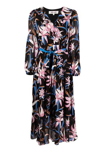 DVF Diane von Furstenberg Jaxson floral-print midi dress - Black