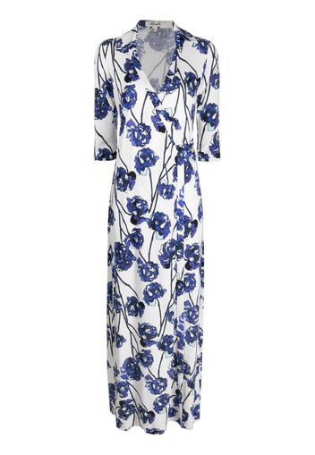 DVF Diane von Furstenberg floral-print silk dress - White