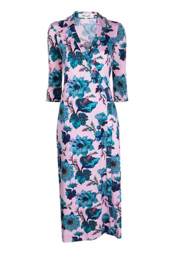 DVF Diane von Furstenberg floral-print silk dress - Pink