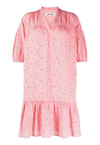 DVF Diane von Furstenberg Agar puff-sleeve minidress - Pink