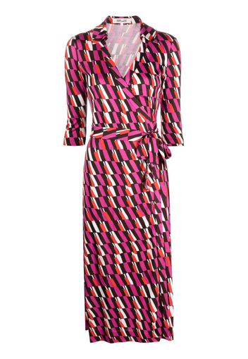 DVF Diane von Furstenberg Abigail printed wrap dress - Pink