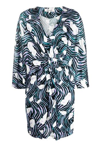 DVF Diane von Furstenberg Emmaline Urchin graphic-print dress - Blue