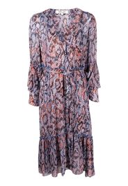 DVF Diane von Furstenberg snakeskin-print wrap dress - Multicolour