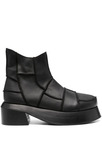 Eckhaus Latta 60mm patchwork ankle boots - Black