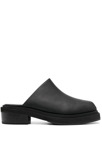 Eckhaus Latta Zoe 55mm leather clogs - Black