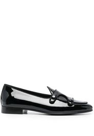 Edhen Milano almond-toe patent loafers - Black