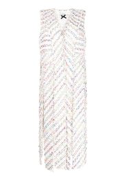 Edward Achour Paris longline fringed tweed gilet - Multicolour