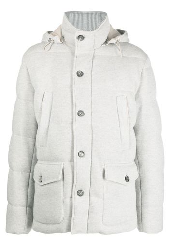 Eleventy padded hooded jacket - Grey