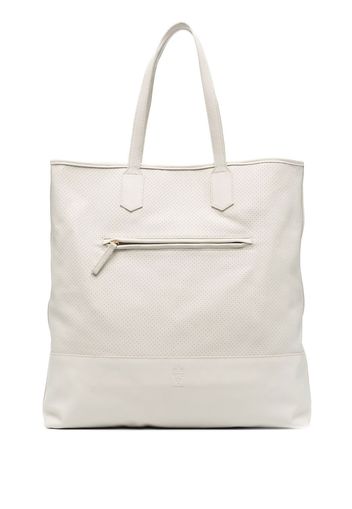 Eleventy perforated rectangular-shaped tote bag - Neutrals