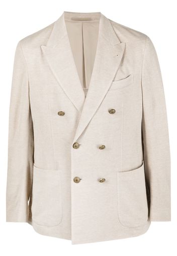 Eleventy textured double-breasted blazer - Neutrals