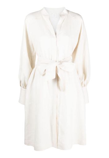 Eleventy belted linen dress - Neutrals