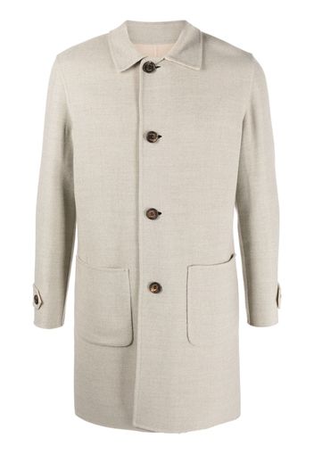 Eleventy spread-collar button-down coat - Neutrals