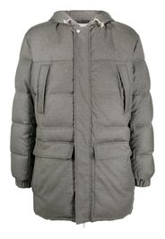 Eleventy quilted down parka coat - Green