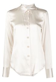 Eleventy silk long-sleeved shirt - Neutrals