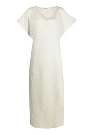 Eleventy short-sleeve linen maxi dress - Green