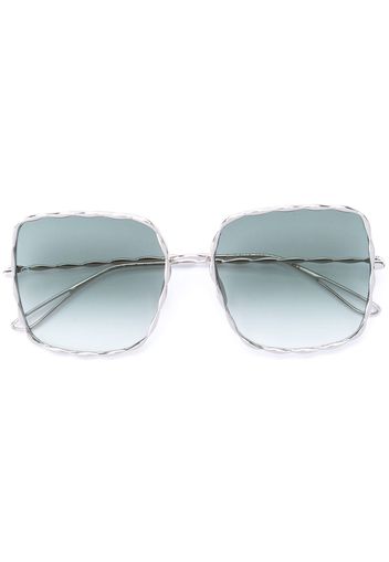 Elie Saab oversized sunglasses - Metallic