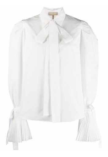 Elie Saab taffeta flared-cuff shirt - White