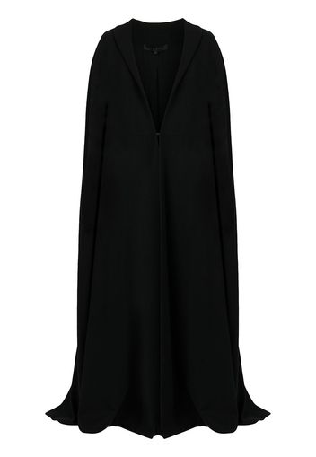 Elie Saab full length wool cape - Black