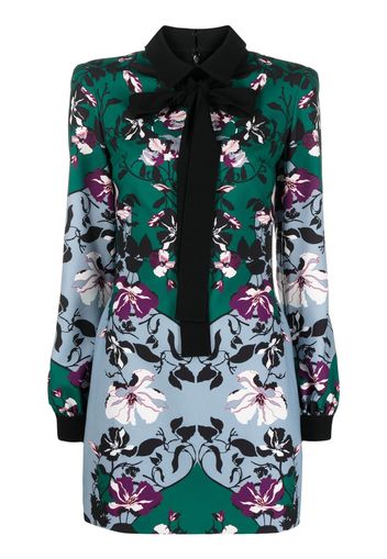 Elie Saab floral-print shirt dress - Black