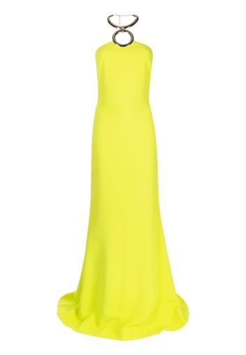 Elie Saab ring-hardware gown - Green