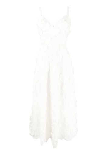 Elie Saab embroidered tulle maxi dress - White