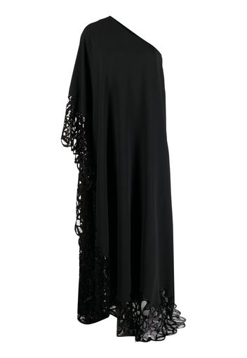 Elie Saab sequin-embellished one-shoulder gown - Black