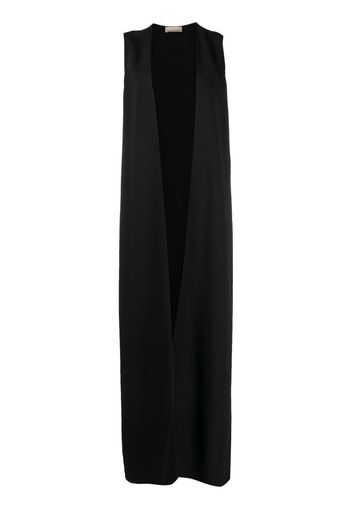 Elie Saab maxi open-front gilet - BLACK