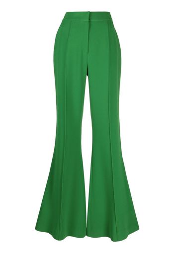 Elie Saab high-waist flared trousers - Green