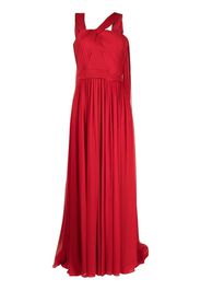 Elie Saab draped silk gown - Red