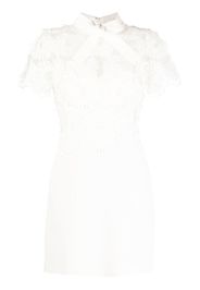 Elie Saab floral-embroidered minidress - White