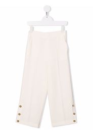 Elisabetta Franchi La Mia Bambina high-waisted wide leg trousers - Neutrals