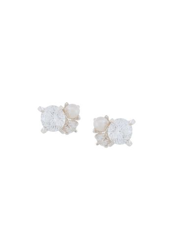 E.M. embellished earrings - Metallic