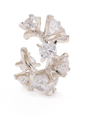 E.M. crystal encrusted ear cuff - Silver