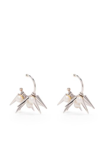 E.M. spike hoop earrings - Silver