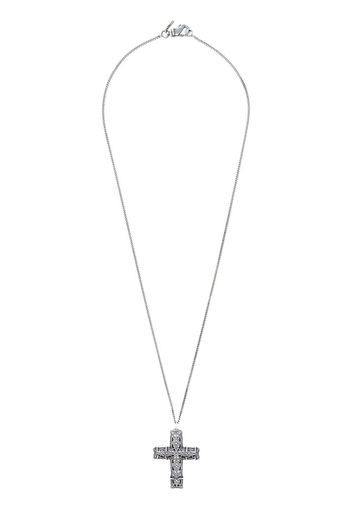 Emanuele Bicocchi cutout cross long necklace - Metallic