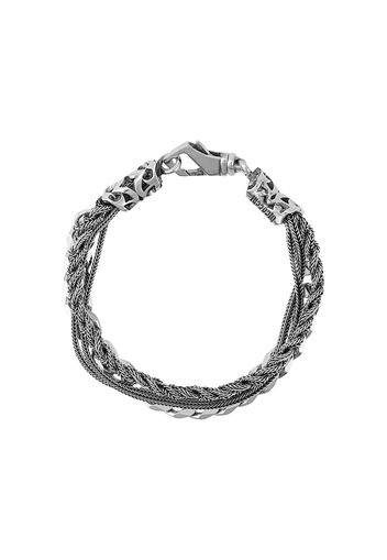 Emanuele Bicocchi braid and chain bracelet - Silver