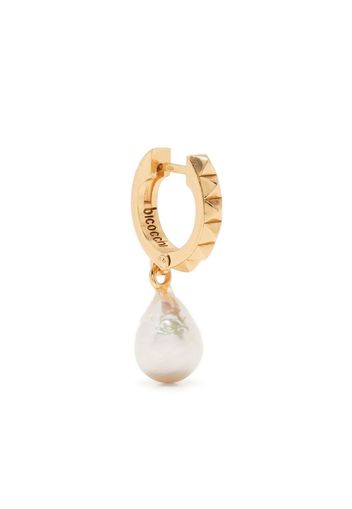 Emanuele Bicocchi drop-pearl huggie hoop earring - Gold