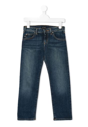 Emporio Armani Kids straight leg denim jeans - Blue