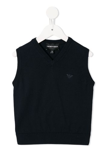 Emporio Armani Kids logo embellished vest - Blue