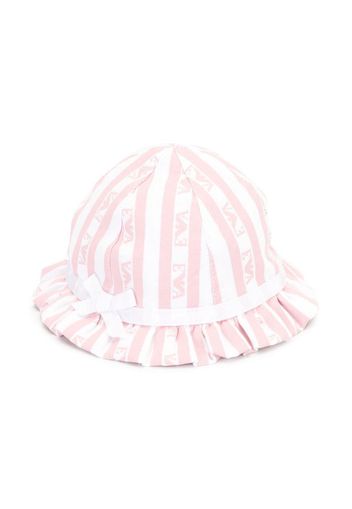 striped logo hat