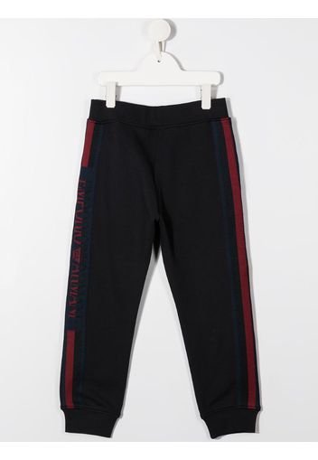 logo-stripe appliqué track pants