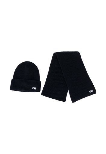 logo patch hat scarf set