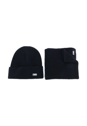 TEEN logo patch beanie hat