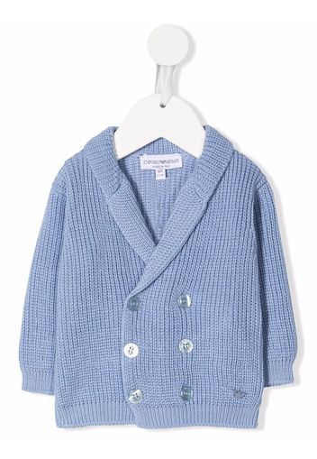 Emporio Armani Kids TEEN double-breasted cardigan - Blue