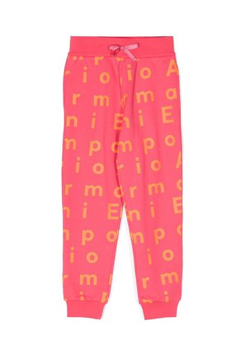 Emporio Armani Kids all-over logo tracksuit trousers - Pink