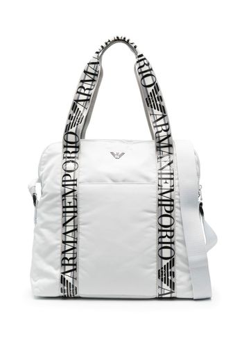 Emporio Armani Kids logo-print changing bag - Grey