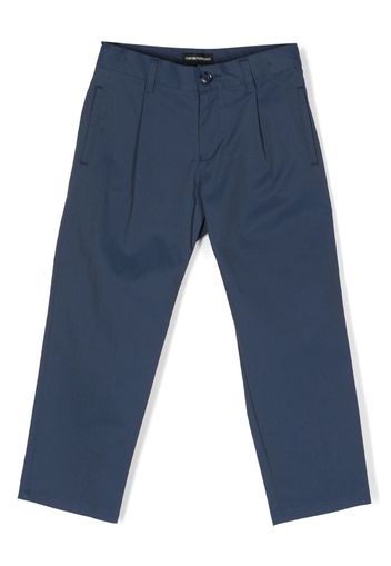 Emporio Armani Kids straight-leg chino trousers - Blue