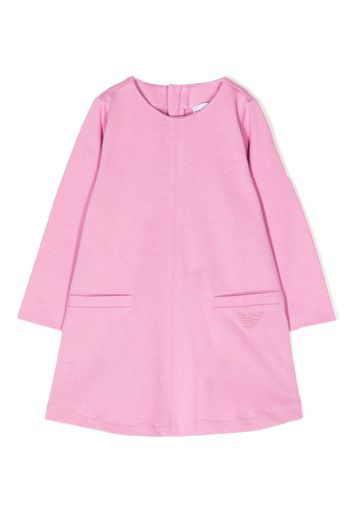 Emporio Armani Kids logo-embroidered cotton dress - Pink