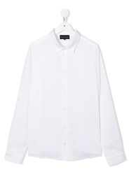 Emporio Armani Kids long-sleeved cotton shirt - White